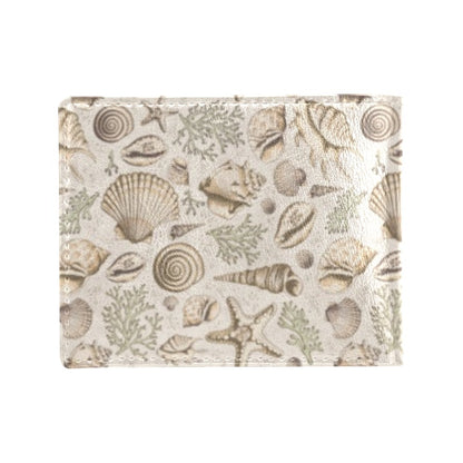 Seashell Print Design LKS304 Men's ID Card Wallet