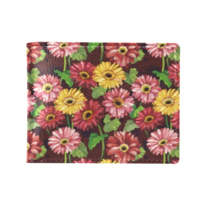 Daisy Gerbera Print Pattern Men's ID Card Wallet