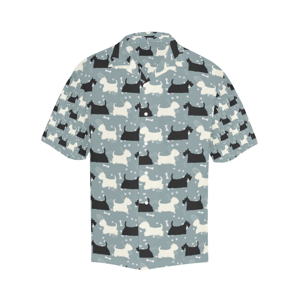 Scottish Terriers Print Design LKS301 Men's Hawaiian Shirt