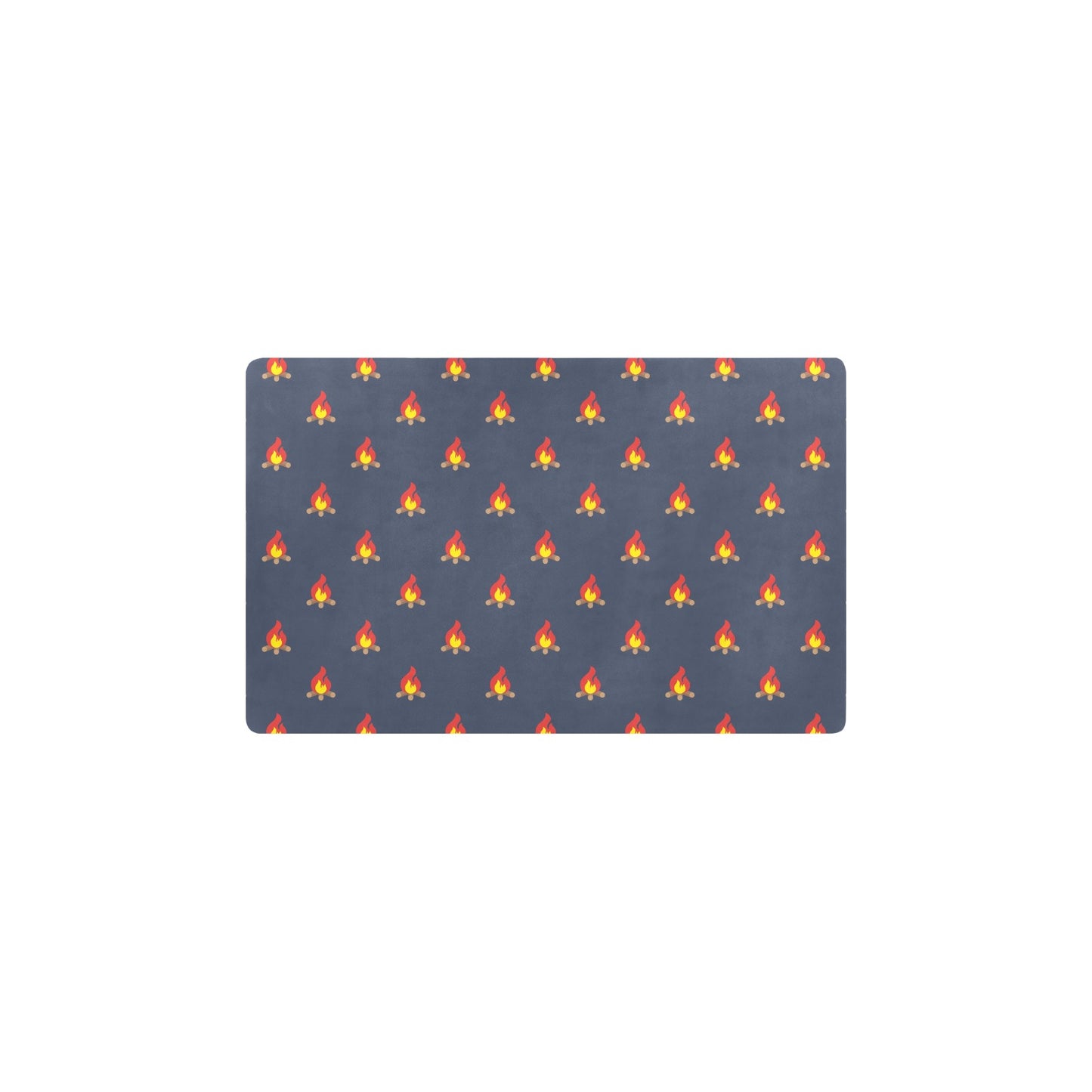Campfire Pattern Print Design 02 Kitchen Mat