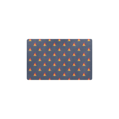Campfire Pattern Print Design 02 Kitchen Mat
