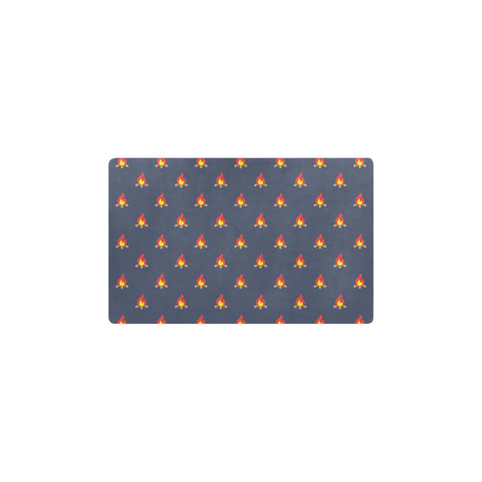 Campfire Pattern Print Design 02 Kitchen Mat