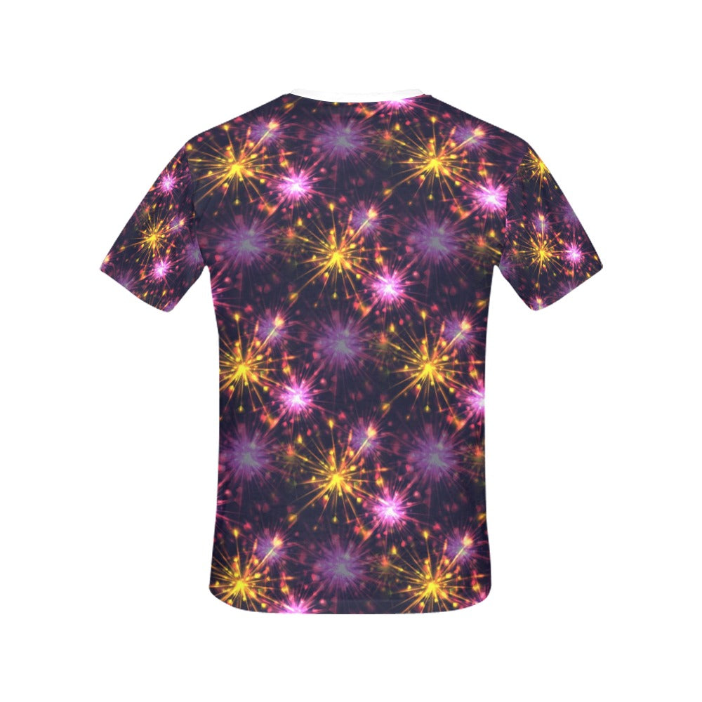 Firework Print Design LKS303 Women's  T-shirt