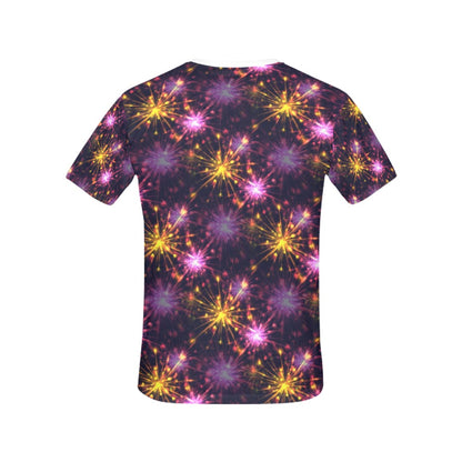 Firework Print Design LKS303 Women's  T-shirt