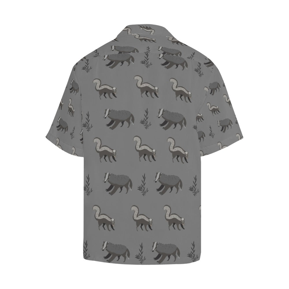 Skunk Print Design LKS301 Men's Hawaiian Shirt