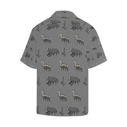 Skunk Print Design LKS301 Men's Hawaiian Shirt