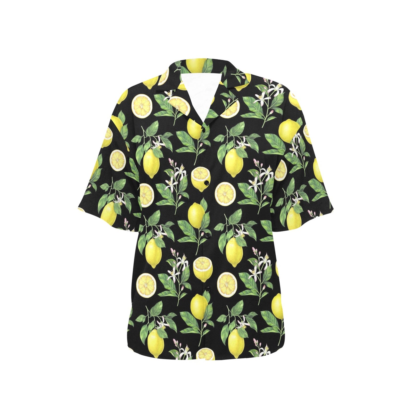 Lemon Pattern Print Design LM02 Women's Hawaiian Shirt