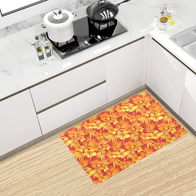 Hibiscus Summer Print Design LKS302 Kitchen Mat