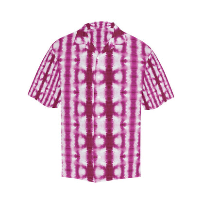 Tie Dye Dark Pink Print Design LKS303 Men's Hawaiian Shirt