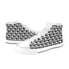 Yin Yang Print Design LKS304 High Top Women's White Shoes