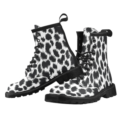 Cheetah Black Print Pattern Women's Boots