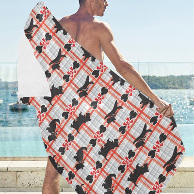 Scottish Terriers Print Design LKS3014 Beach Towel 32" x 71"