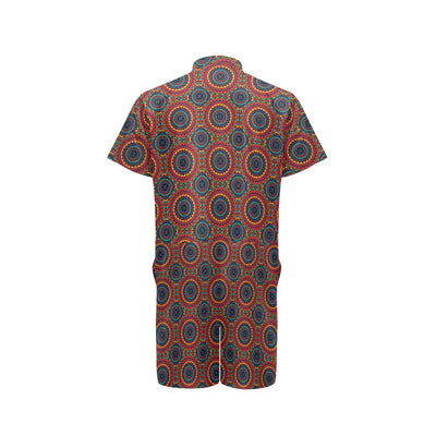 Bohemian Mandala Style Print Men's Romper