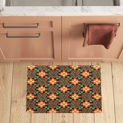 Kente Pattern Print Design 01 Kitchen Mat