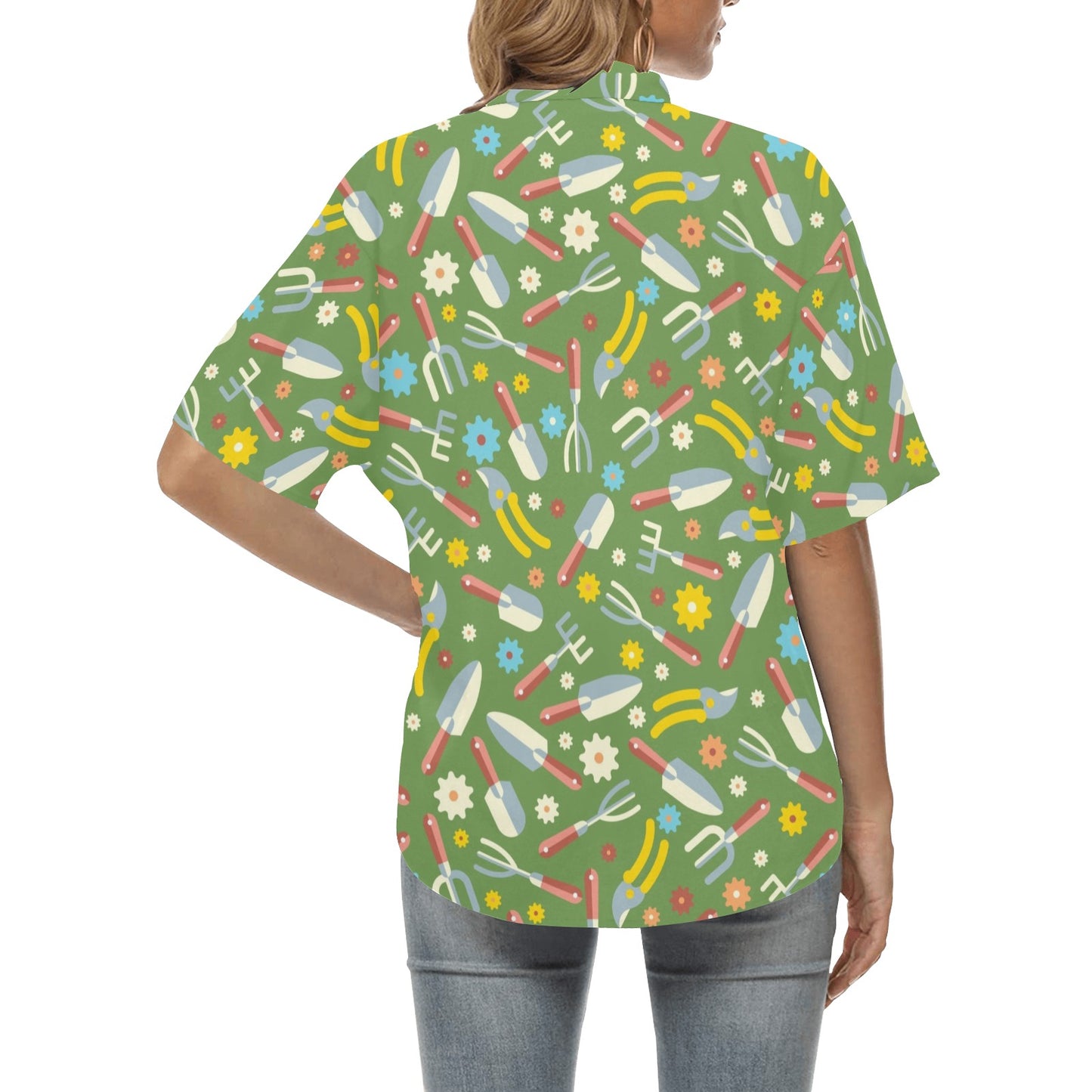 Gardening Pattern Print Design G06 Women's Hawaiian Shirt