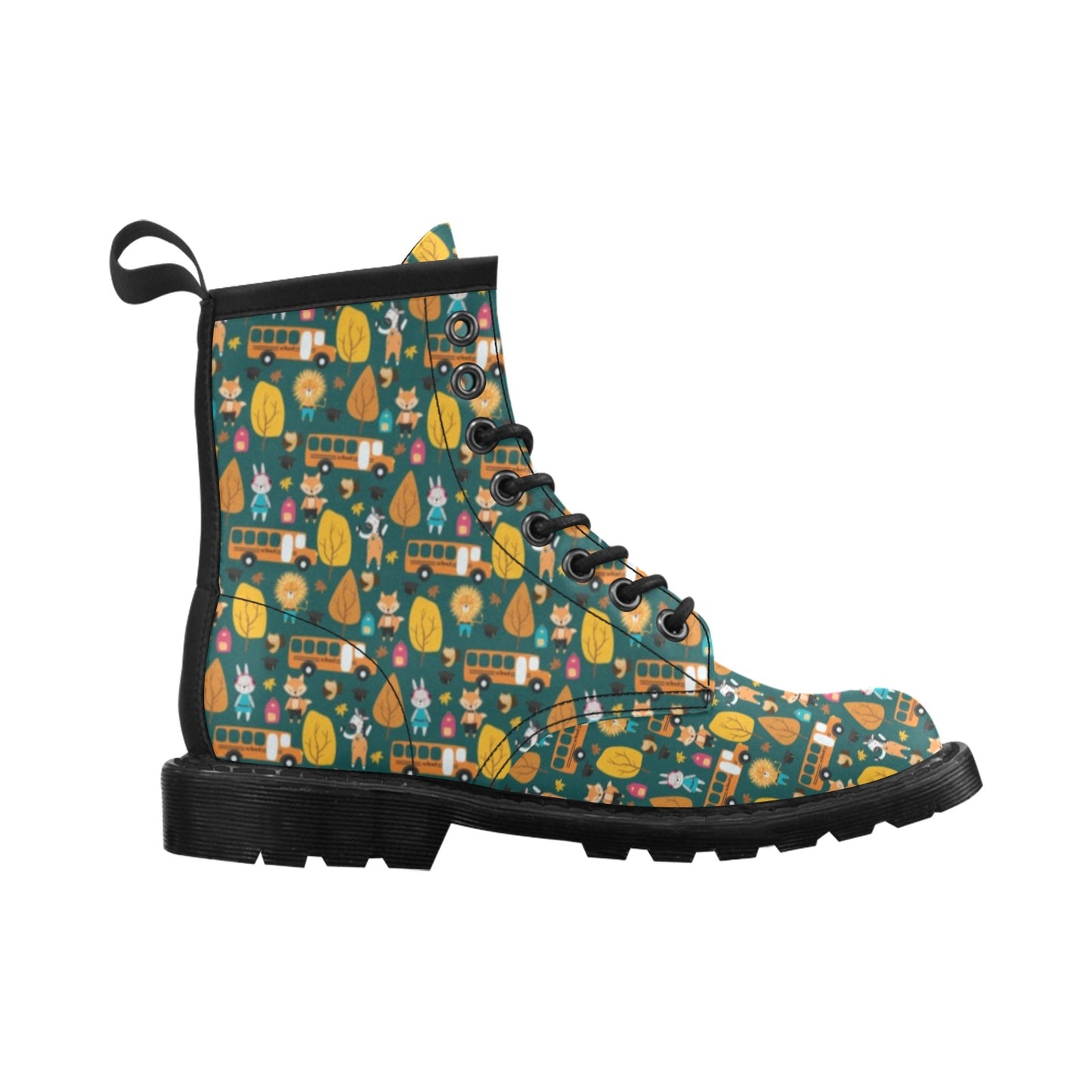 School Bus Print Design LKS309 Women's Boots