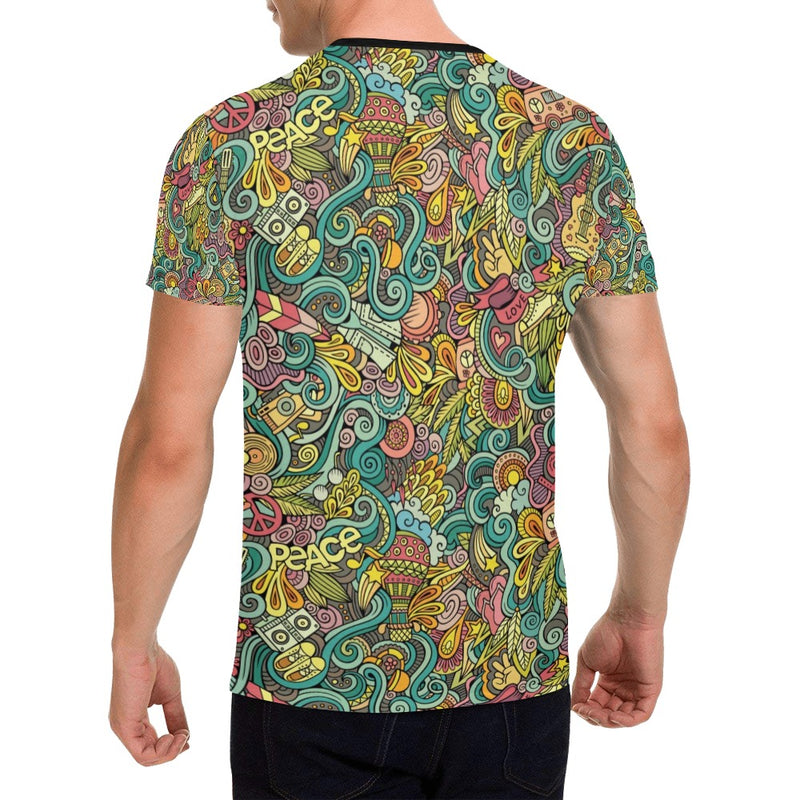 Hippie Print Design LKS302 Men's All Over Print T-shirt