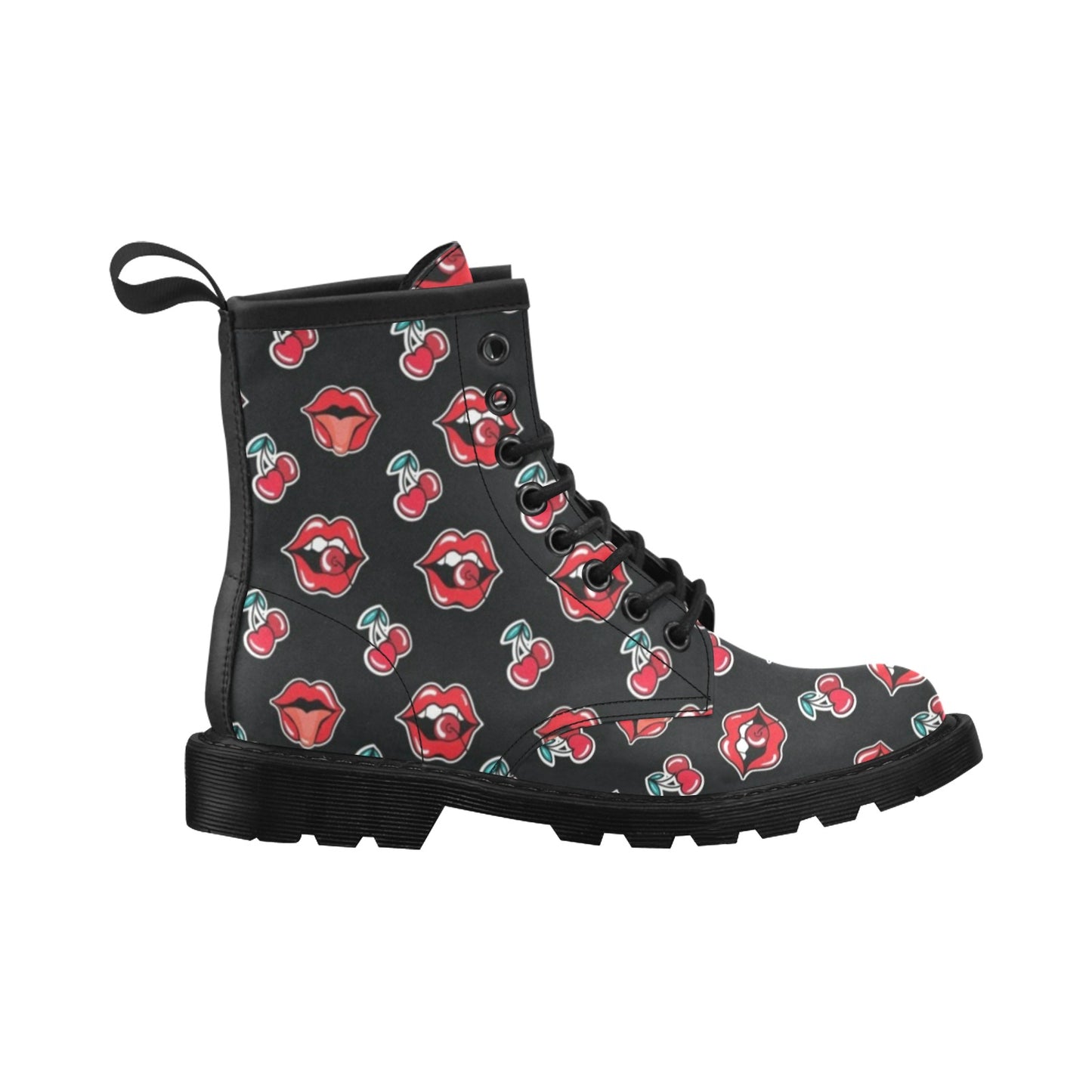 Cherry Pattern Print Design CH04 Women's Boots