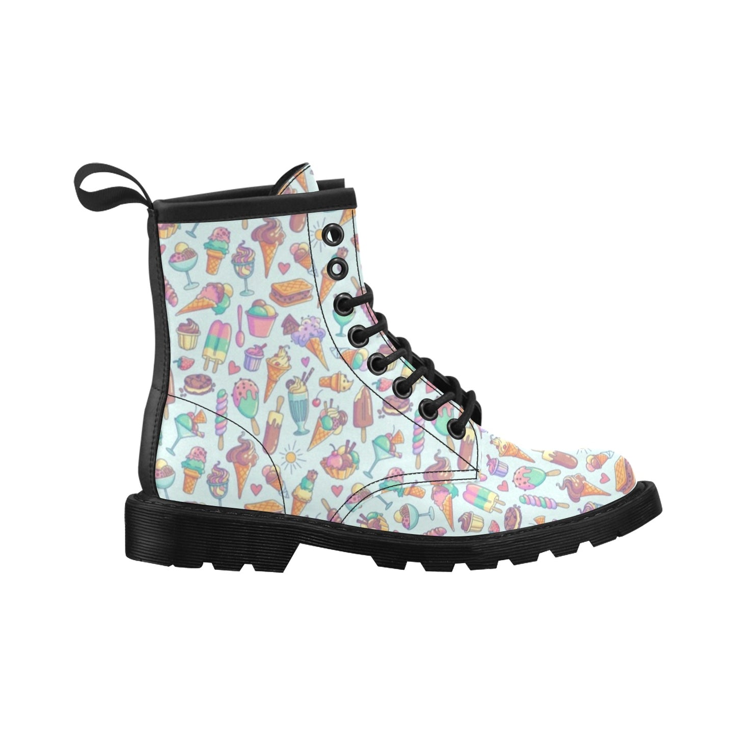 Ice Cream Pattern Print Design IC02 Women's Boots