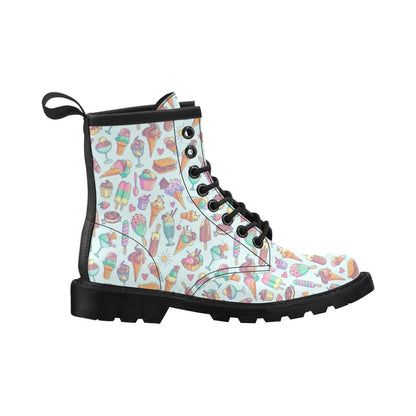 Ice Cream Pattern Print Design IC02 Women's Boots