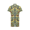 Polynesian Tattoo Print Men's Romper