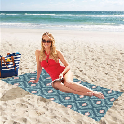 Ikat Print Design LKS402 Beach Towel 32" x 71"