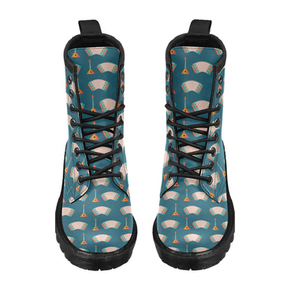 Accordion Print Design LKS402 Women's Boots