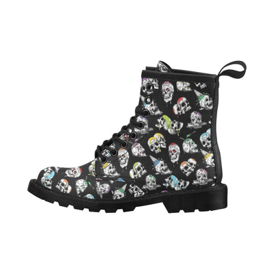 Skull Print Design LKS3013 Women's Boots