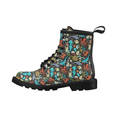 Underwater Animal Print Design LKS301 Women's Boots