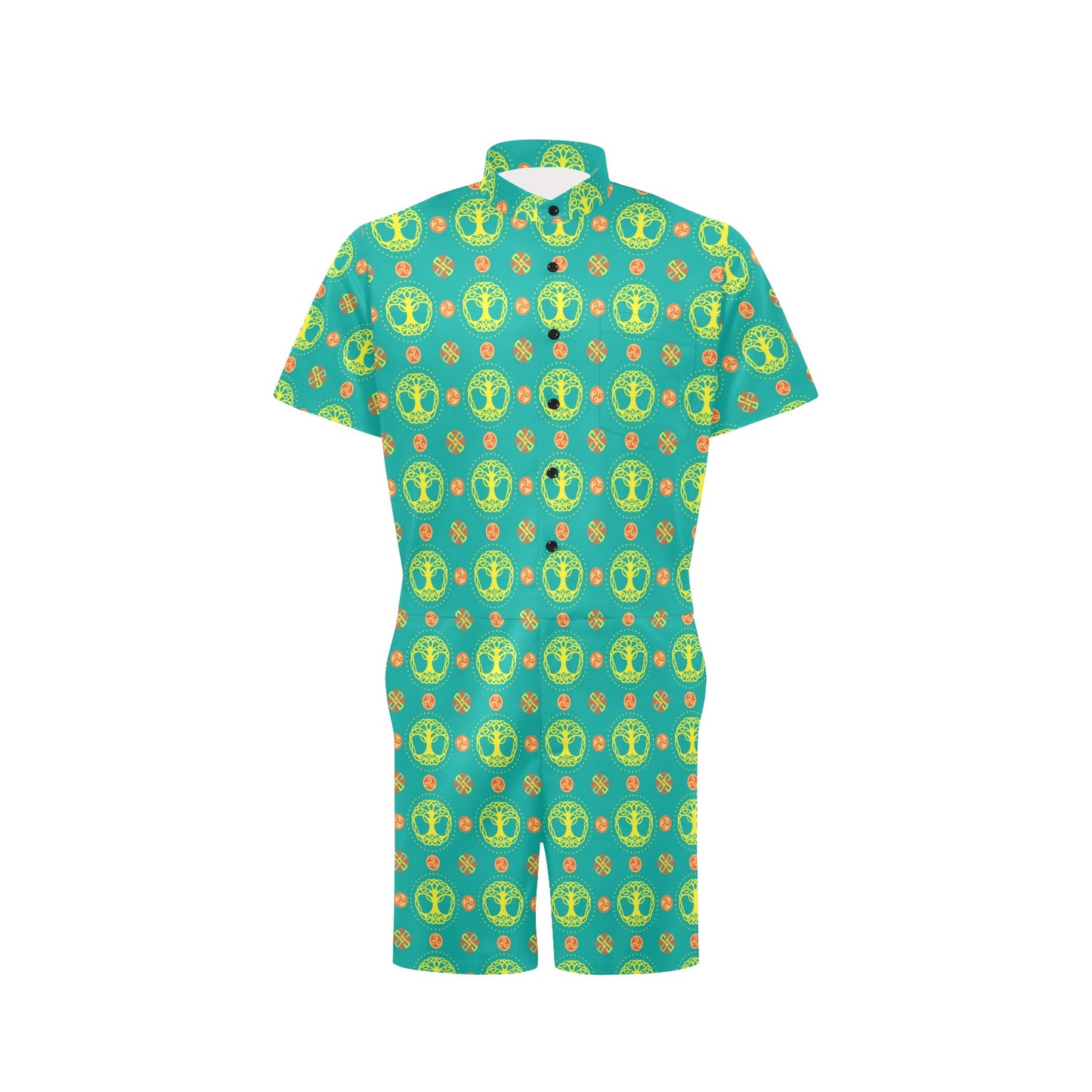 Celtic Tree of Life Print Pattern Men's Romper