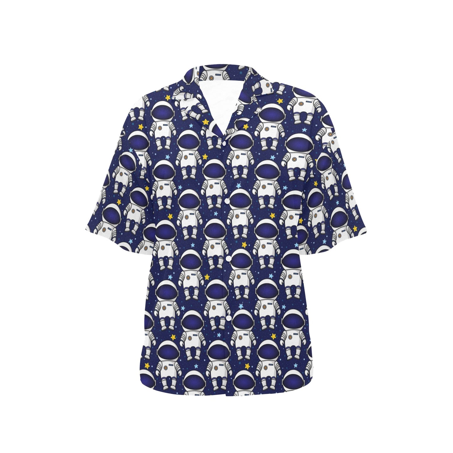 Astronaut Pattern Print Design 01 Women's Hawaiian Shirt