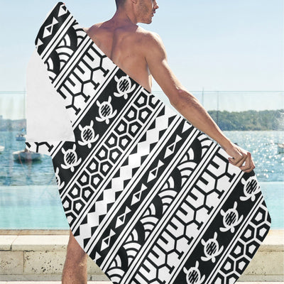 Samoan Pattern Print Design LKS303 Beach Towel 32" x 71"