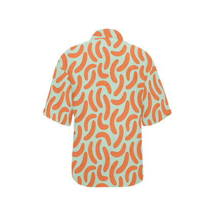 Sausage Print Design LKS304 Women's Hawaiian Shirt