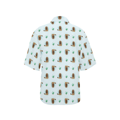 Platypus Pattern Print Design A04 Women's Hawaiian Shirt