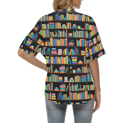 Book Pattern Print Design 05 Women's Hawaiian Shirt
