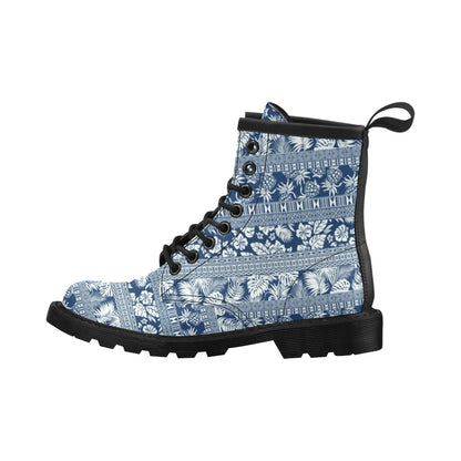 Hawaiian Themed Pattern Print Design H020 Women's Boots