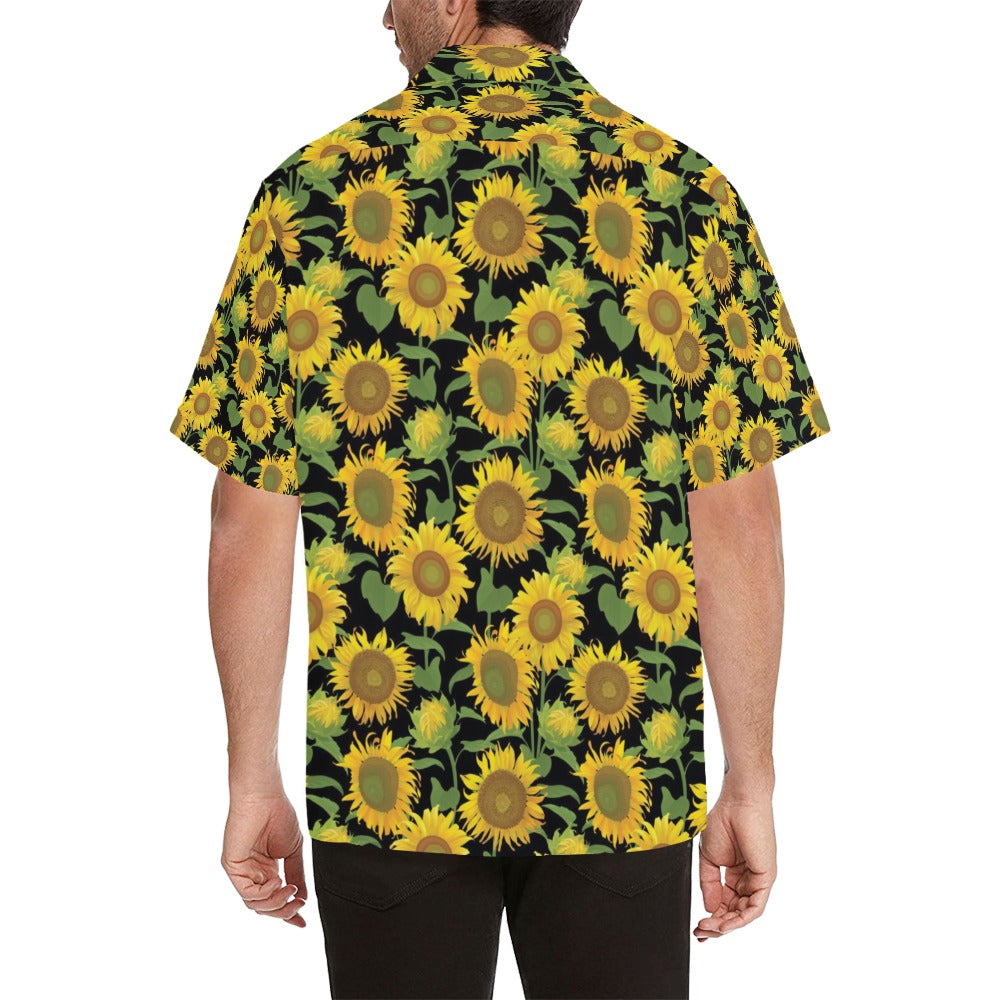 Sunflower Print Design LKS302 Men's Hawaiian Shirt