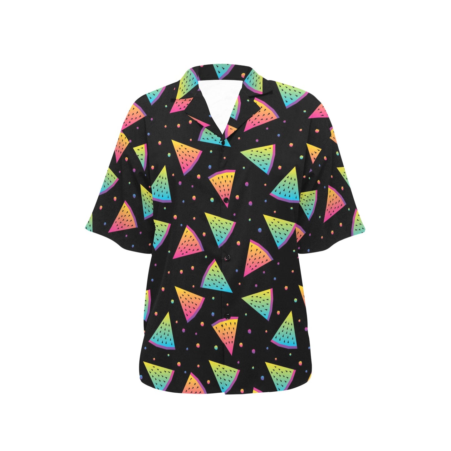 Rainbow Watermelon Pattern Print Design A04 Women's Hawaiian Shirt