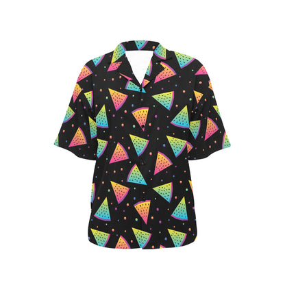 Rainbow Watermelon Pattern Print Design A04 Women's Hawaiian Shirt