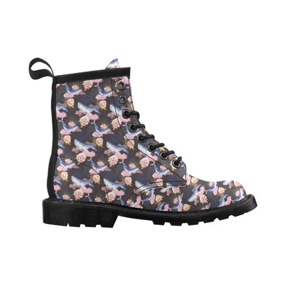 Blue Whale Print Design LKS401 Women's Boots
