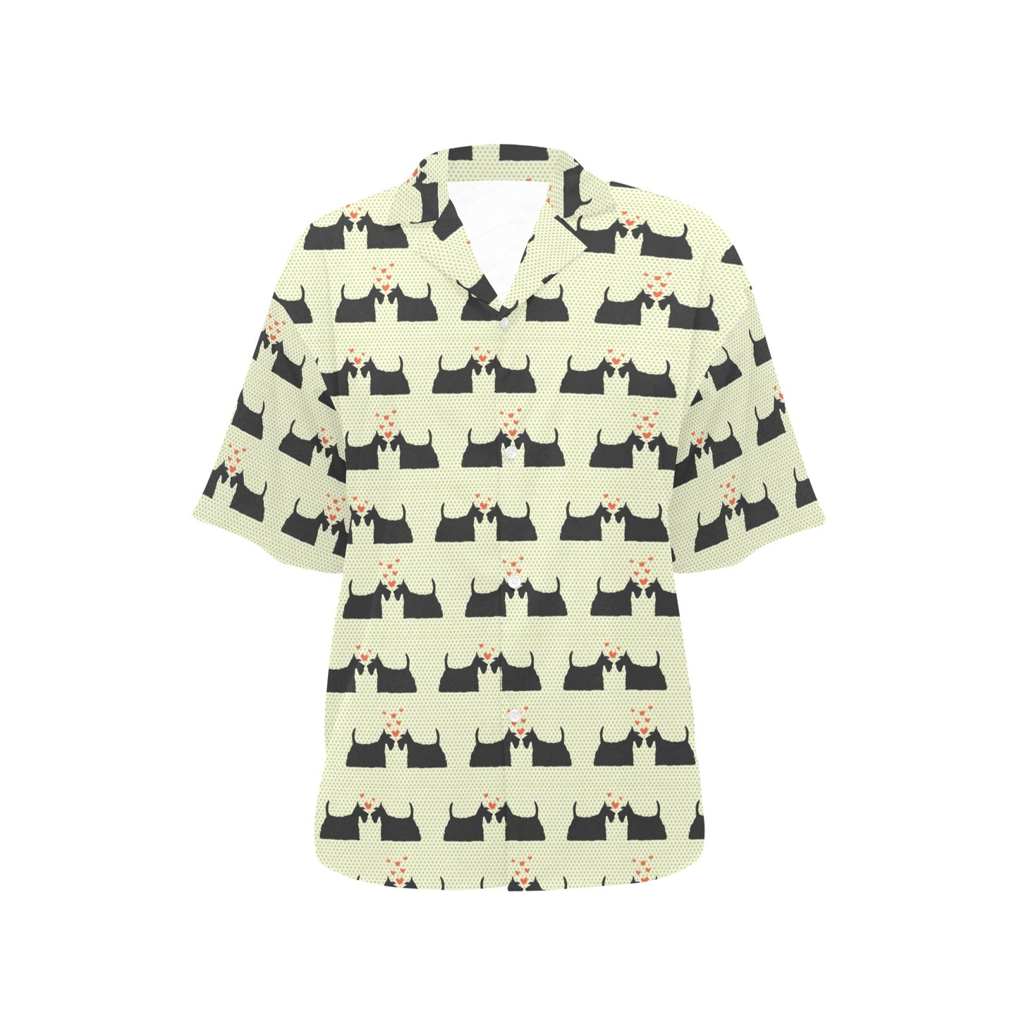 Scottish Terriers Print Design LKS304 Women's Hawaiian Shirt