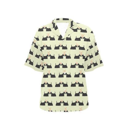 Scottish Terriers Print Design LKS304 Women's Hawaiian Shirt