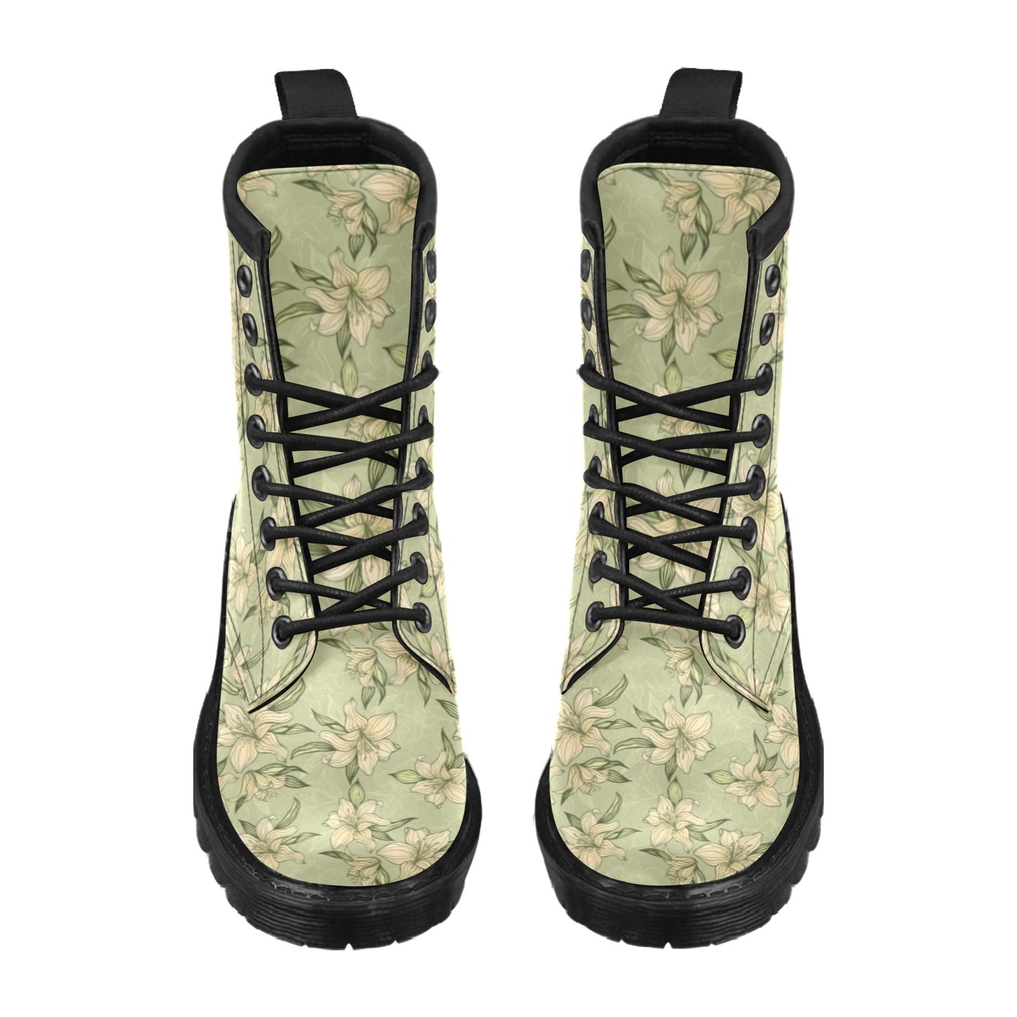 Lily Pattern Print Design LY06 Women's Boots