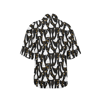 Goose Print Design LKS401 Women's Hawaiian Shirt