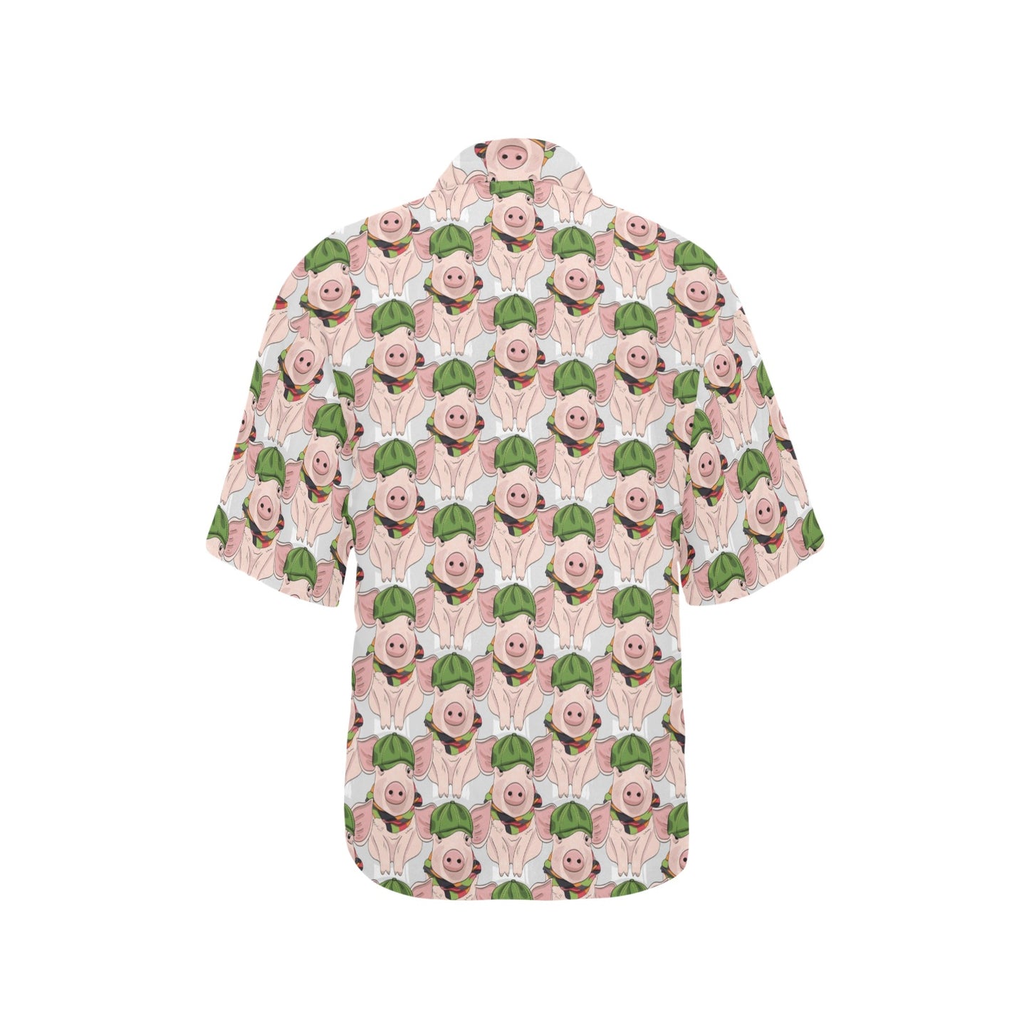 Pig Print Design LKS403 Women's Hawaiian Shirt