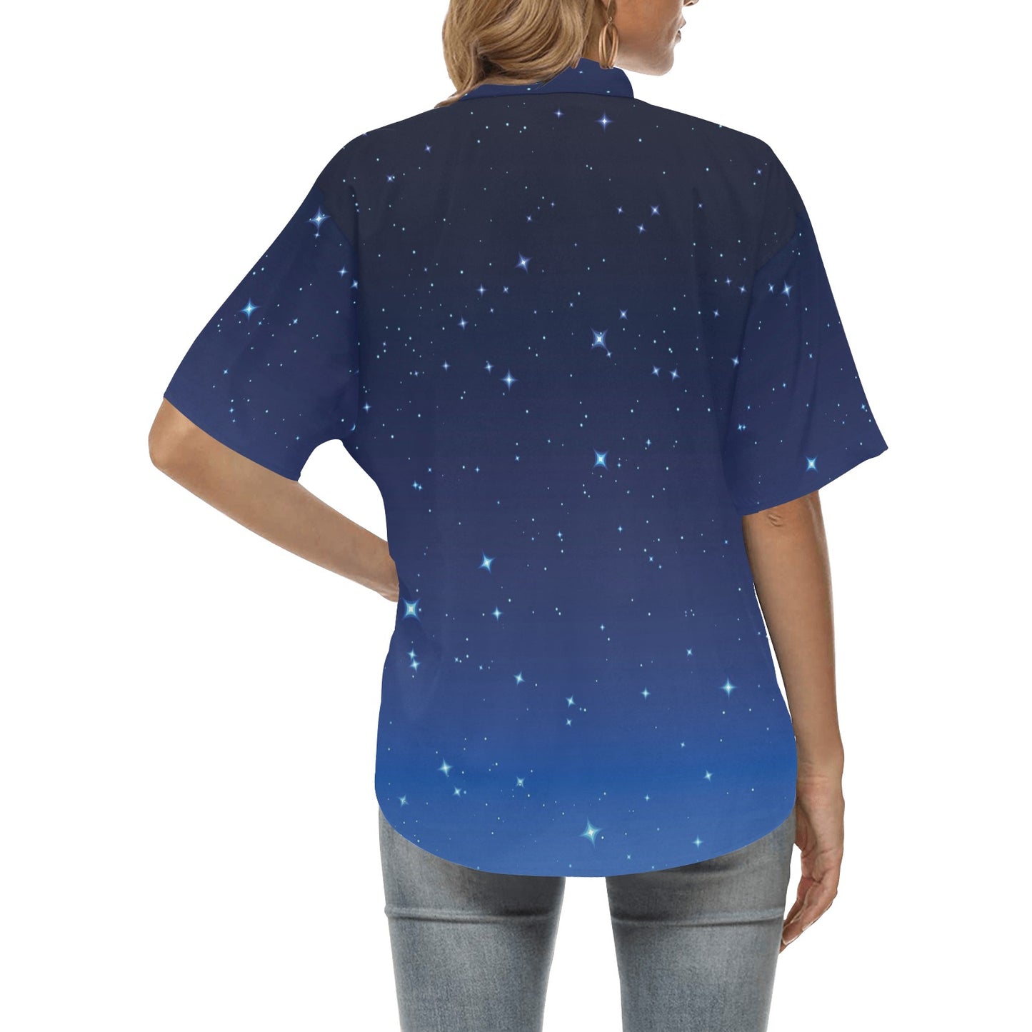 Night sky Pattern Print Design A01 Women's Hawaiian Shirt