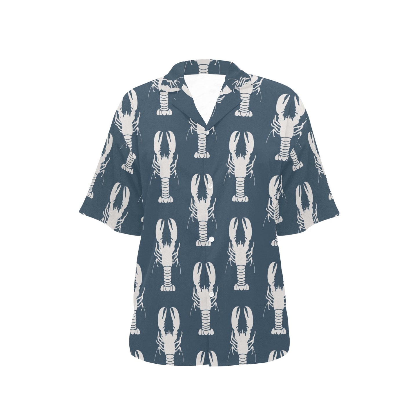 Lobster Pattern Print Design 02 Women's Hawaiian Shirt