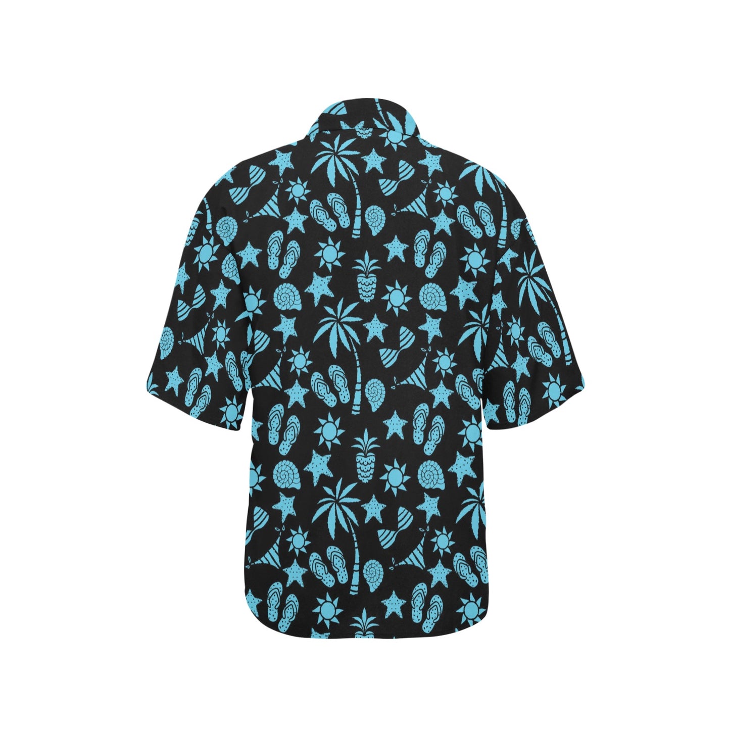 Beach Scene Pattern Print Design 03 Women's Hawaiian Shirt