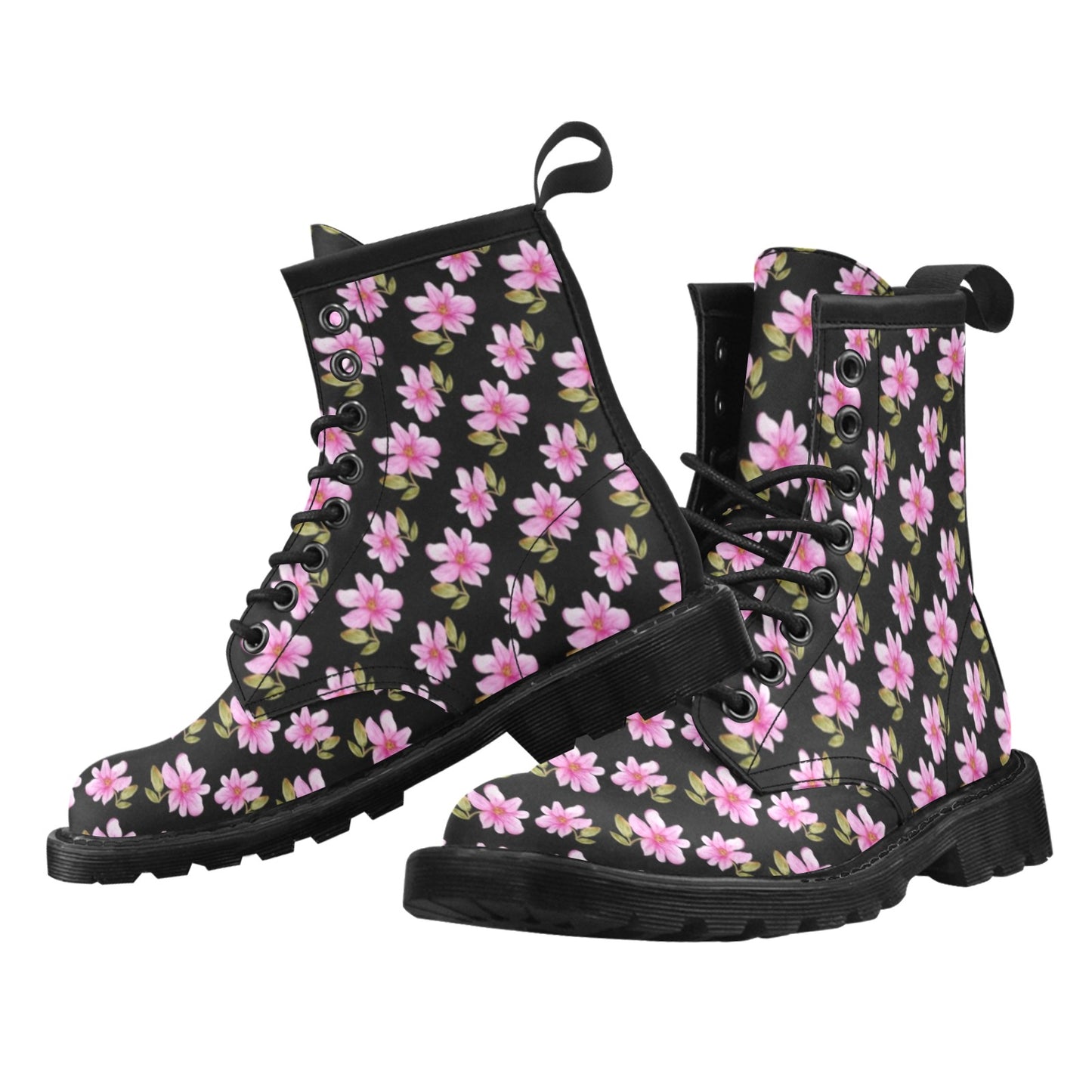 Magnolia Pattern Print Design MAG06 Women's Boots