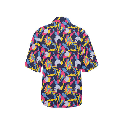 Bowling Pattern Print Design 02 Women's Hawaiian Shirt